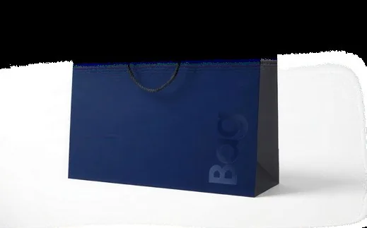 Premium navy gift bag close-up